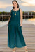 Pine Green Gauze Overalls