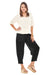 Black Tapered Hem Pant
