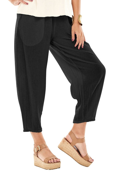 Black Tapered Hem Pant