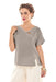 Taupe Cotton Gauze V-neck Top
