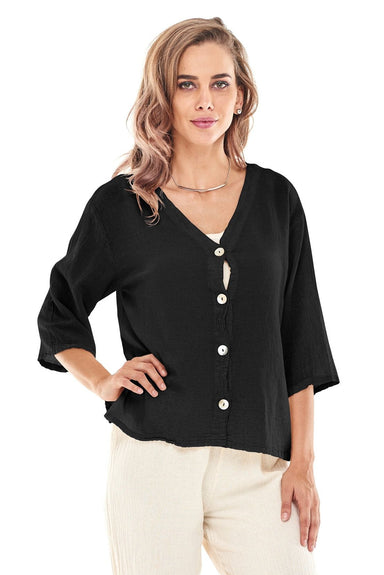 Black Button Front Jacket