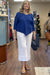 Cobalt V-Neck Cotton Gauze Top