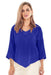 Cobalt V-Neck Cotton Gauze Top