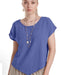 Lavender Scoop Neck Cotton Gauze Tee