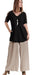 Waterfall Black Cotton Gauze Top