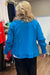 Turquoise Fringe Hem Gauze Jacket