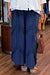 Dark Blue Fringed Wide Leg Pant