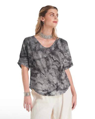 Black Marble Tess Gauze Top