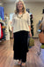 Beige V-Neck Cotton Gauze Top