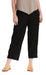 Black Cotton Gauze Cut Out Capri