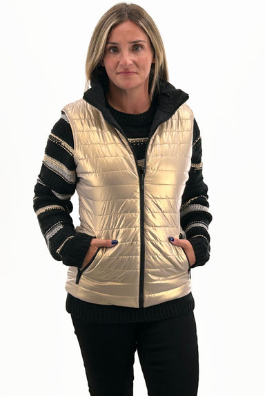 Gold Reversible Quilted Vest