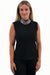 Crystal Mock Neck Black Shell