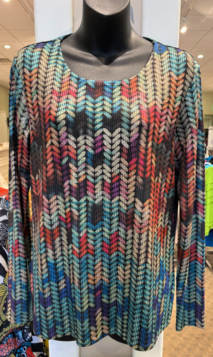 Multi Color "Knit" Top