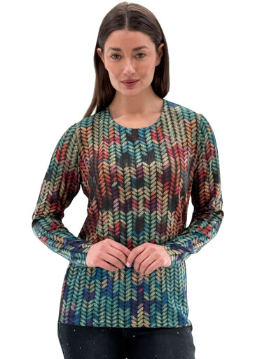 Multi Color "Knit" Top