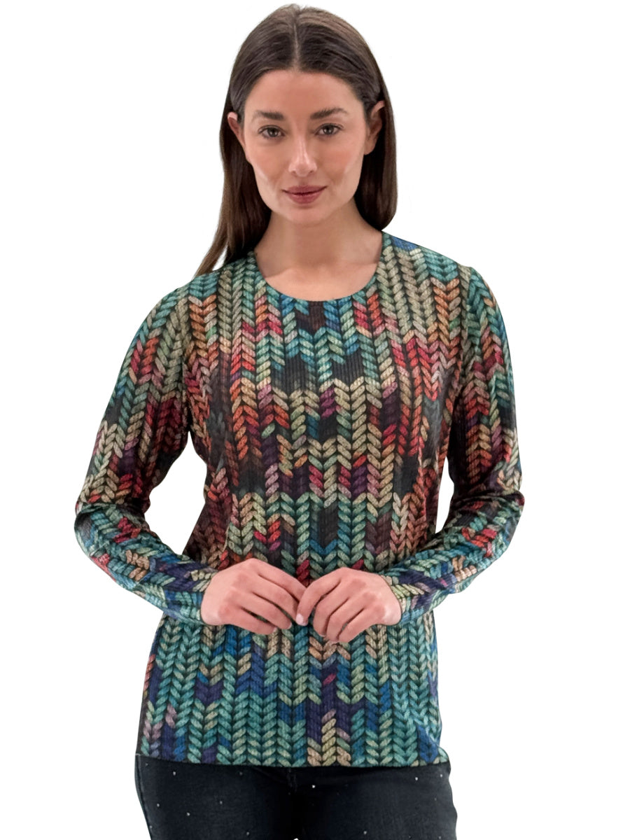 Multi Color "Knit" Top