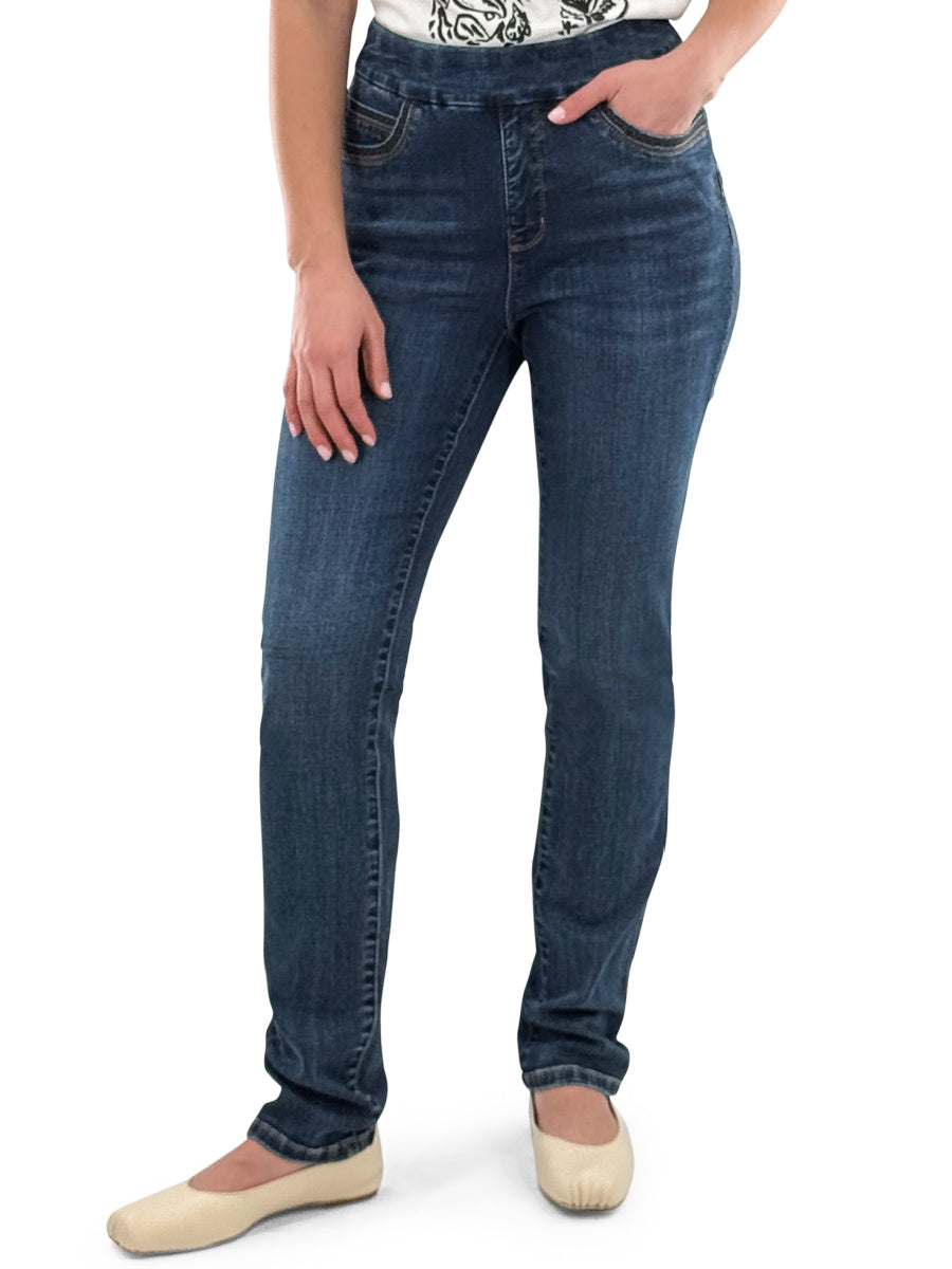 Embroidered Outseam Jeans
