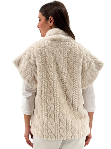 Cream Faux Fur Vest