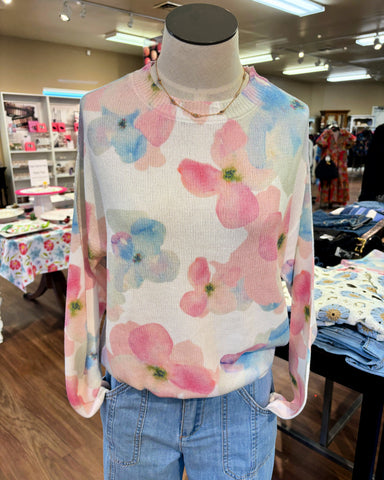 Pastel Floral Sweater