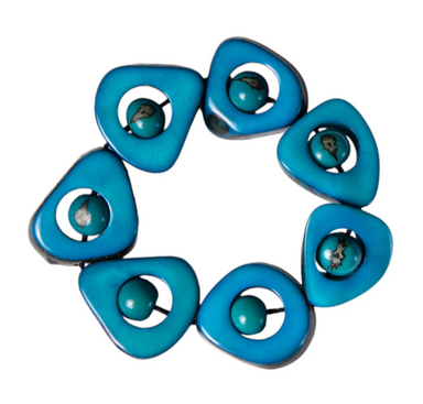 Tagua Nut Bracelet Turquoise