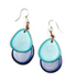 Turquoise & Royal Tagua Nut Earrings