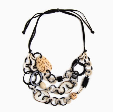 Onyx & Ivory Tagua Necklace