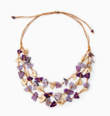 Purple Combo Tagua Necklace