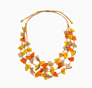 Orange Combo Tagua Necklace