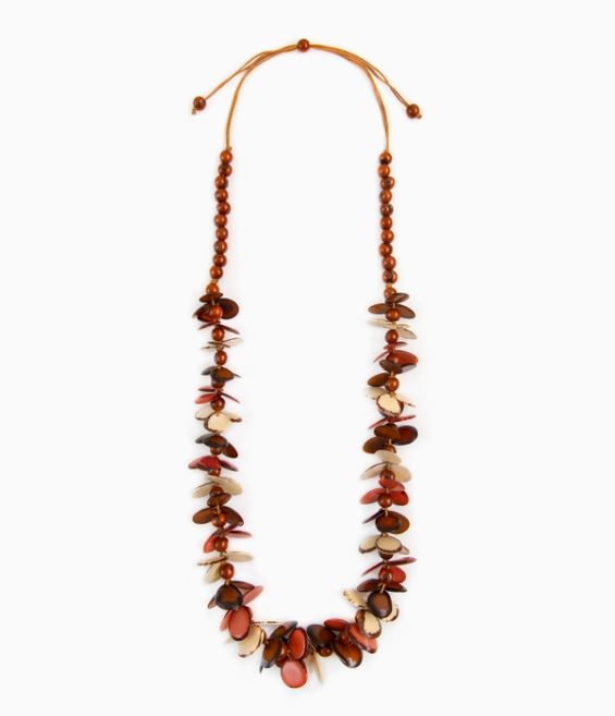 Mariela Coral & Chestnut Necklace