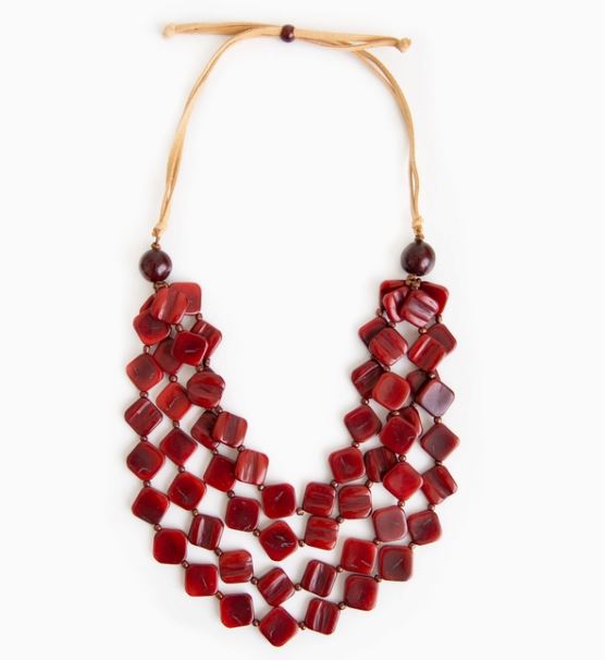 Joan Burgundy Necklace