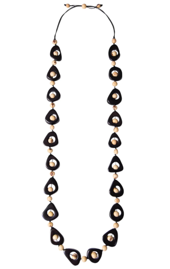 Black & Ivory Tagua Necklace