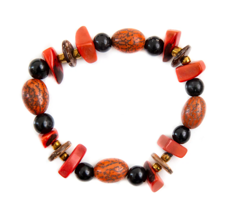 Poppy Coral Combo Bracelet