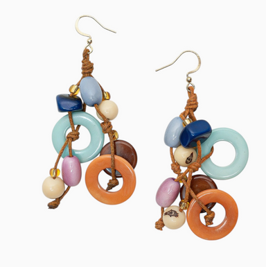Multi Color Tagua Earrings