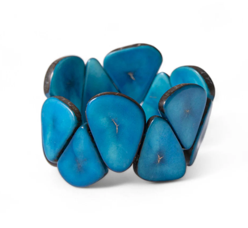 Turquoise Tagua Slices Bracelet