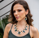 Turquoise Triple Strand Tagua Nut Necklace
