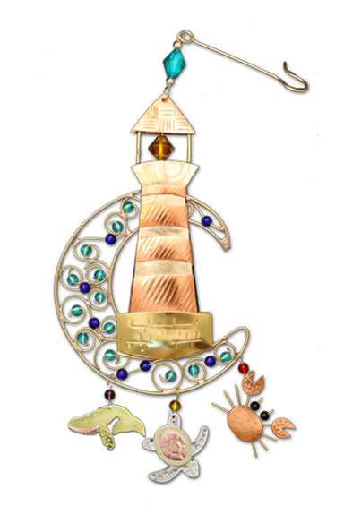 Moonbeam Lighthouse Handmade Ornament