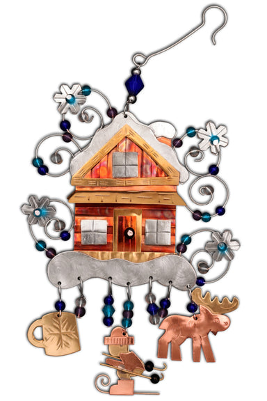 Ski Chalet Handmade Ornament