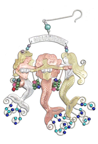 Mermaid Girlfriends Handmade Ornament