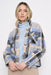 Blue Plaid Button Front Jacket