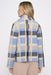 Blue Plaid Button Front Jacket