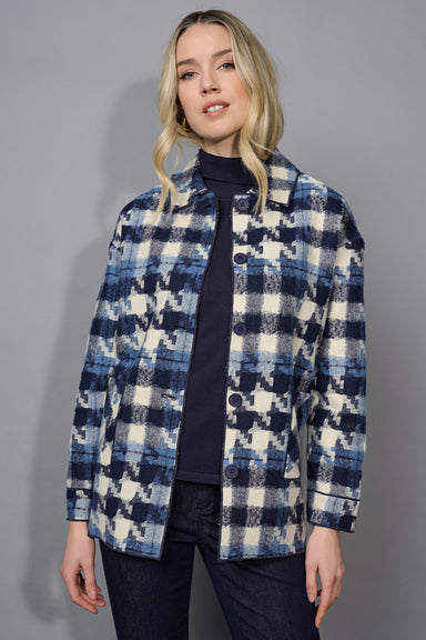 Slate Blue Button Front Jacket