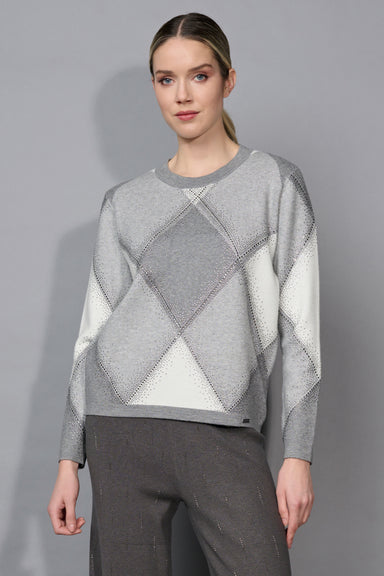 Grey Diamond Sparkle Sweater