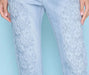 Floral Embroidered Cropped Jeans