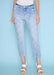 Floral Embroidered Cropped Jeans