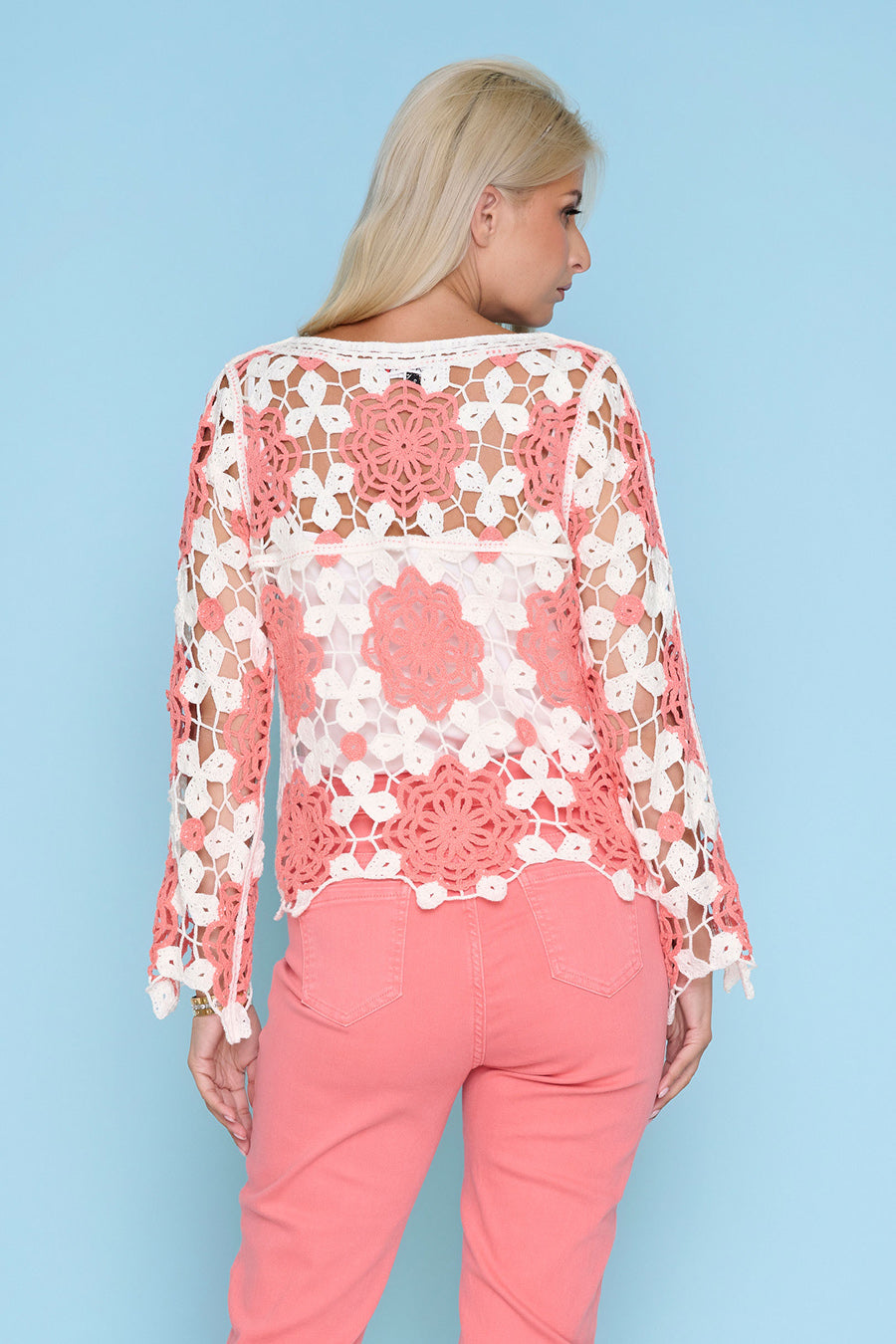 Coral Crochet Top