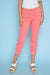 Coral Cuffed Cropped Jean