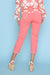 Coral Cuffed Cropped Jean