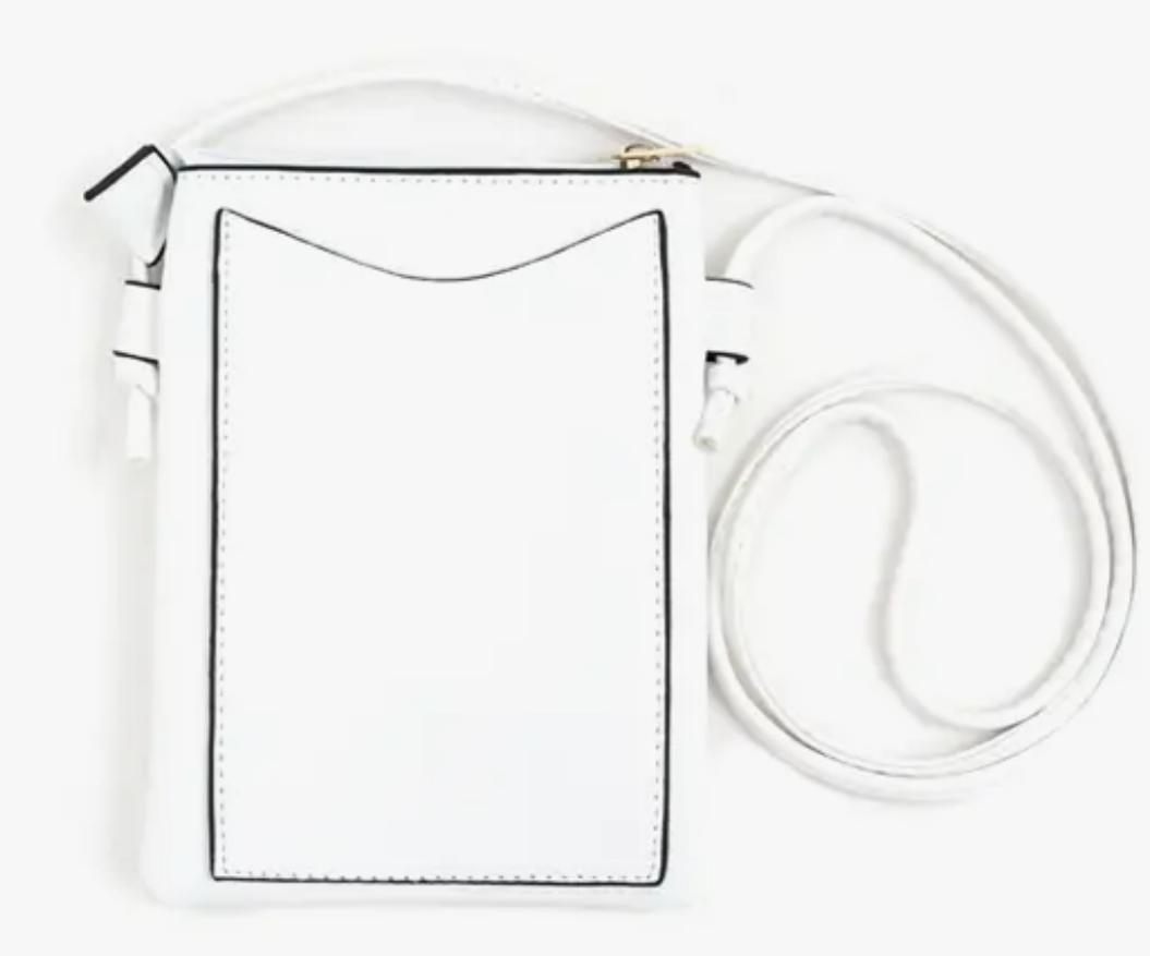 White With Navy Anchor Crossbody