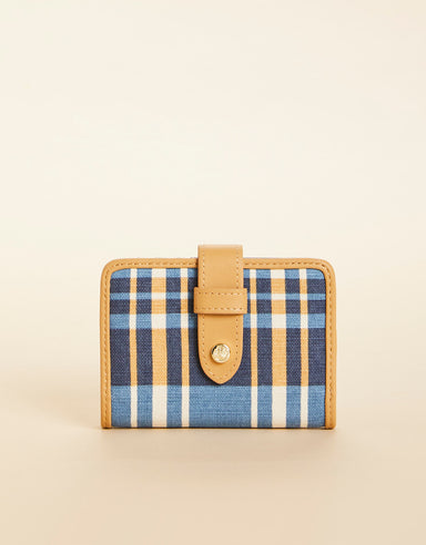 League Mini Wallet Plaid Navy