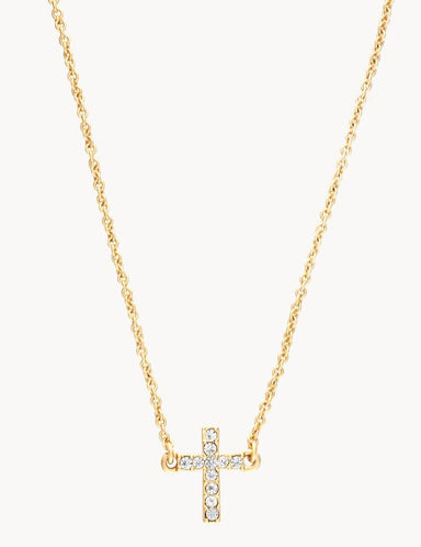 Sea La Vie Have Faith Cross Gold Necklace