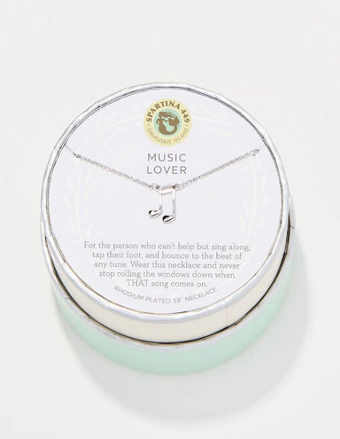 Sea La Vie Silver Music Lover Necklace